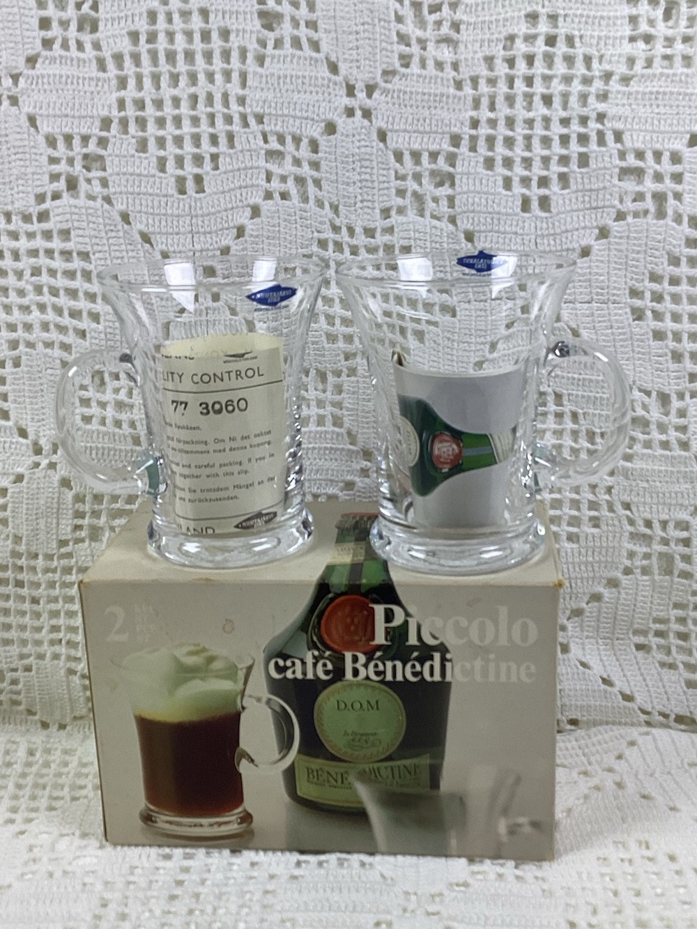 Piccolo Café Bénédictine Clear Glass Mugs - Set of 2